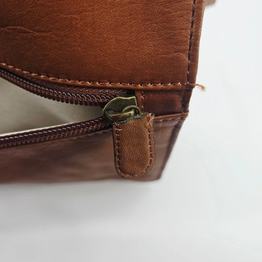 Boulder Ridge‎ Full Grain Leather Messenger Bag Vintage 90s Gorpcore Unisex
